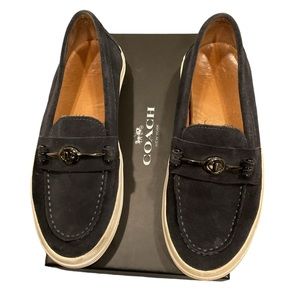 COACH Corey Blue Suede Loafer Shoes 6 1/2